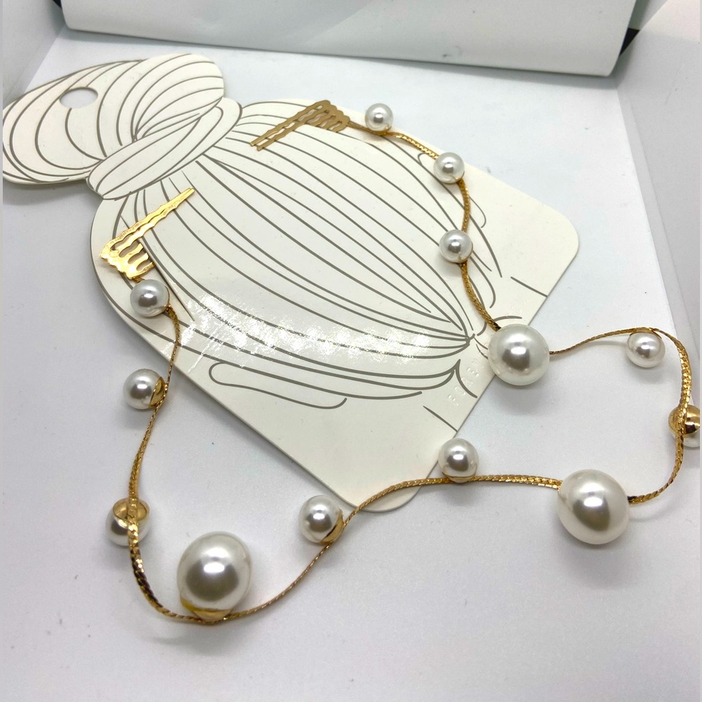 Pearl Golden Hair Accessory